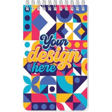 2-7/8" x 4-3/4" | Custom Laminated Cover Top-Bound Wire-O Notebook | 80 Sheets